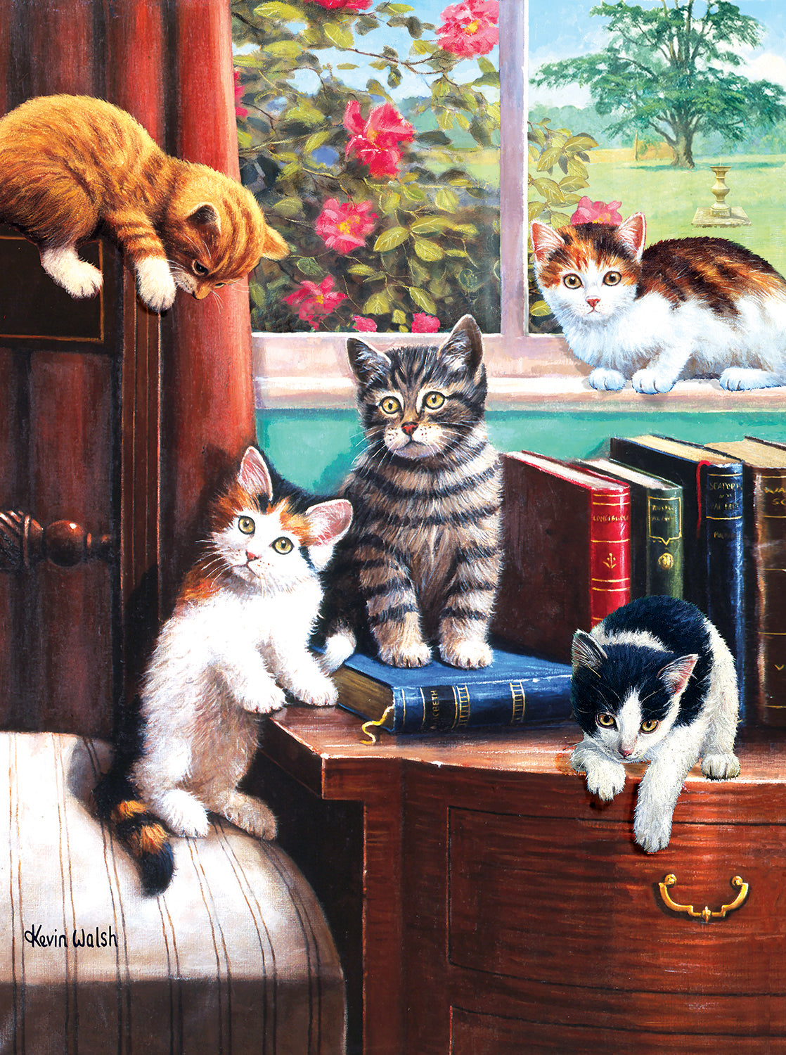 Playtime in the Study - 500 Piece Jigsaw Puzzle