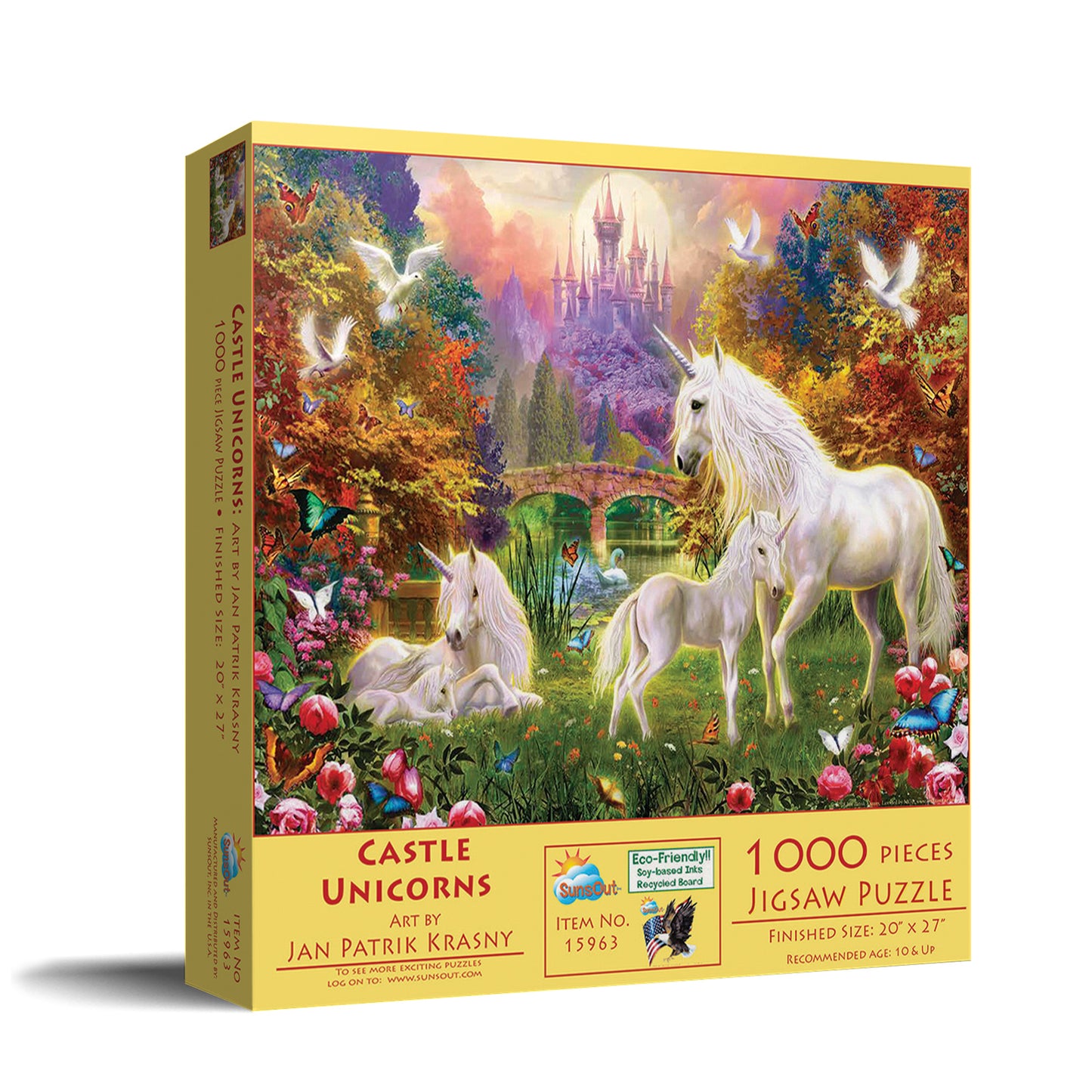 Castle Unicorns - 1000 Piece Jigsaw Puzzle