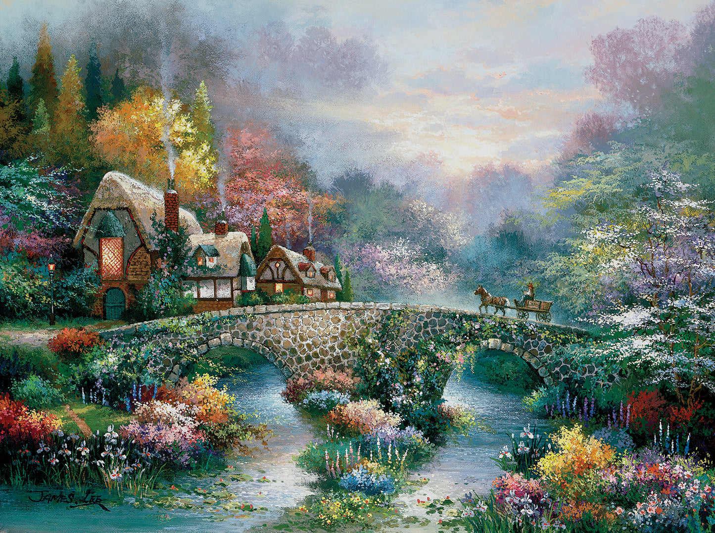 Peaceful Cottage - 1000 Piece Jigsaw Puzzle