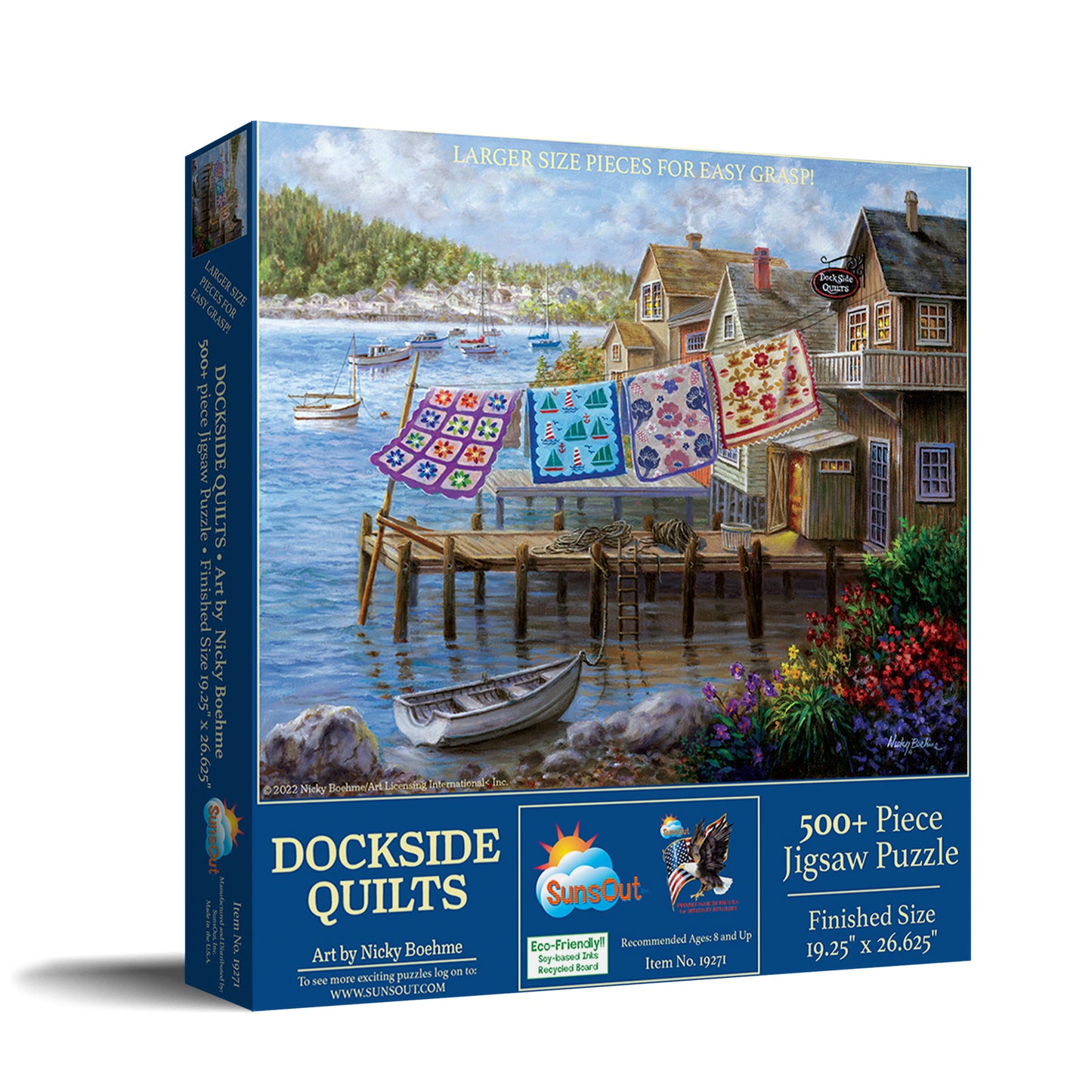 Dockside Quilts - 500 Large Piece Jigsaw Puzzle