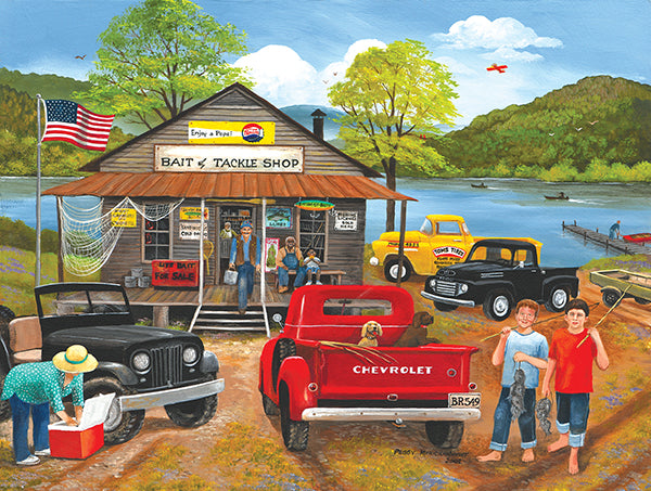 SUNSOUT Bait & Tackle Shop 300-Piece Jigsaw Puzzle - 18x24 Inches By Artist Peggy Myrick Knight