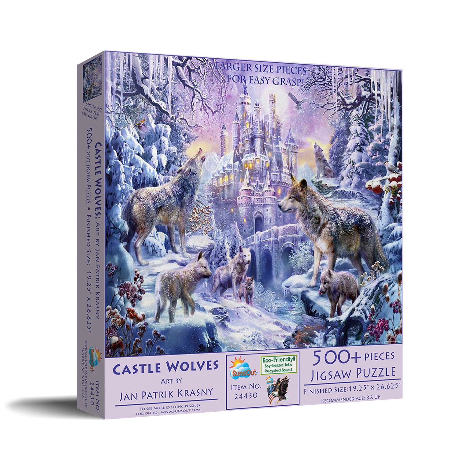 Castle Wolves - 500 Large Piece Jigsaw Puzzle