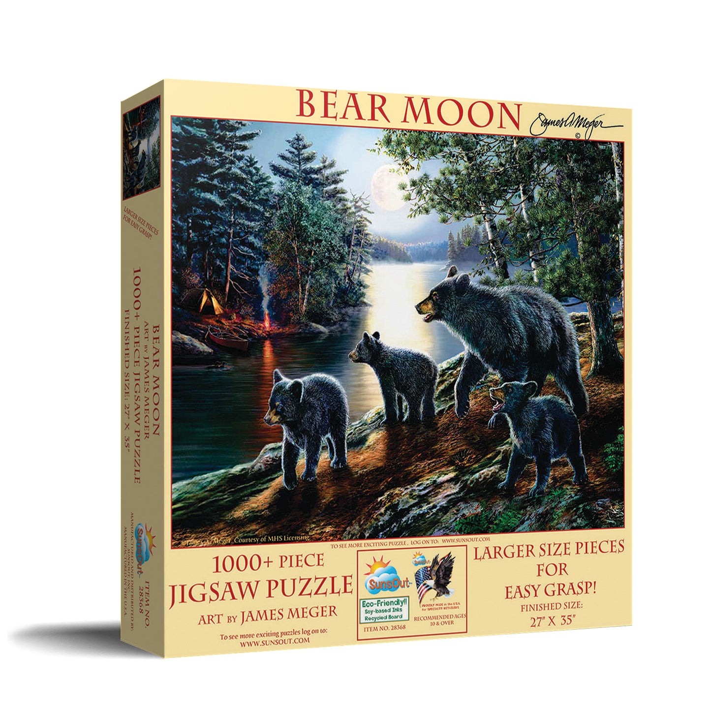 Bear Moon - 1000 Large Piece Jigsaw Puzzle