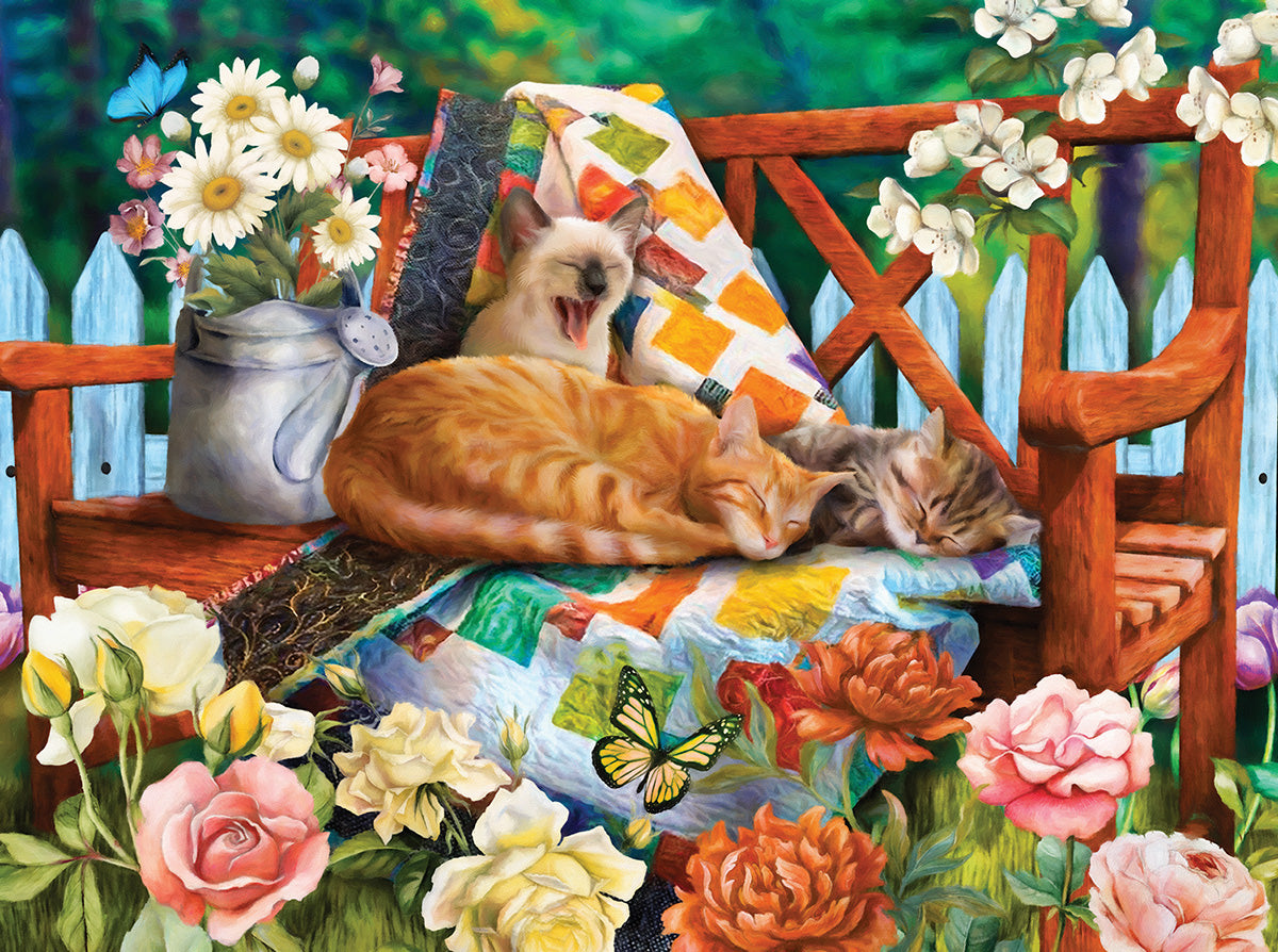 Garden Cats - 1000 Piece Jigsaw Puzzle