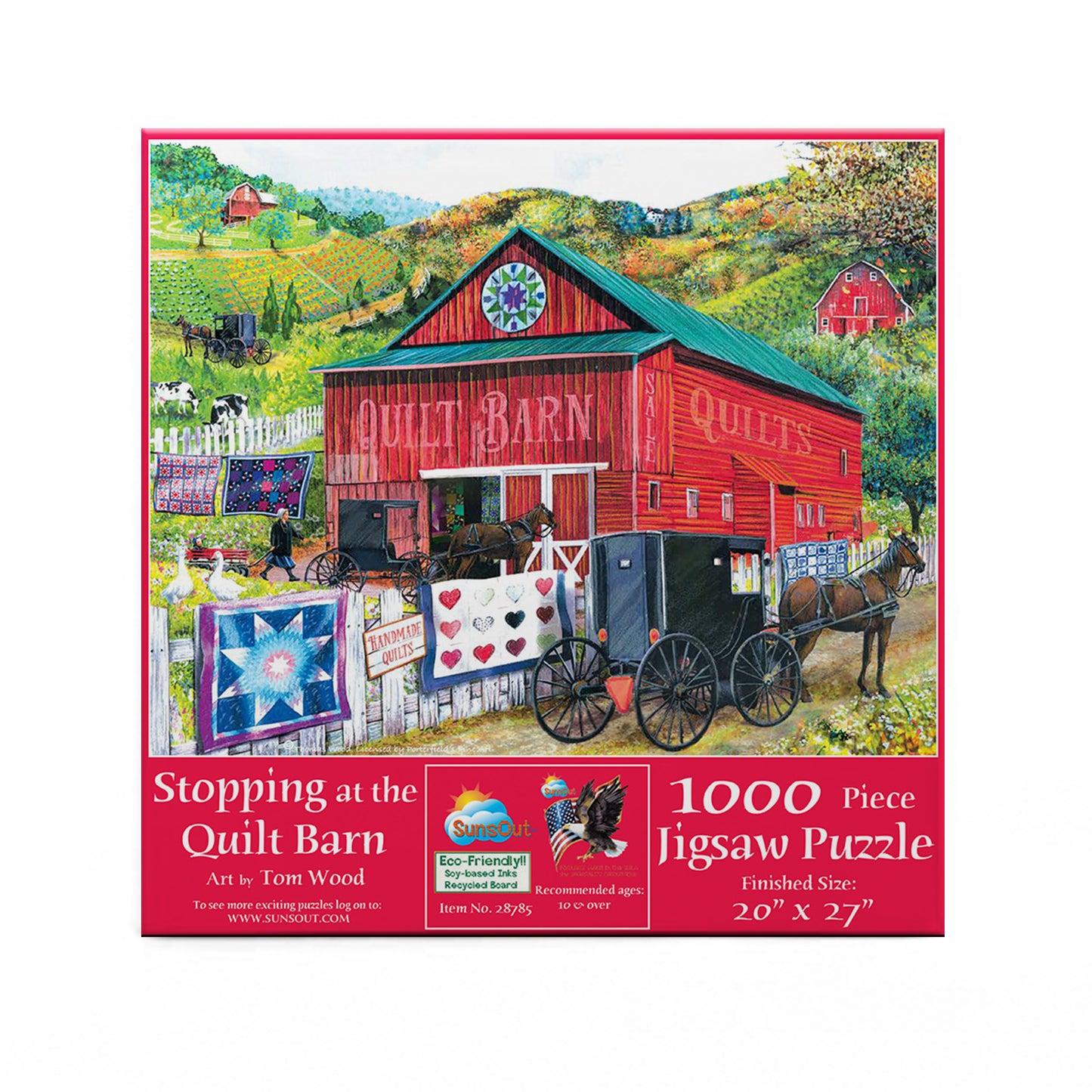 Stopping at the Quilt Barn - 1000 Piece Jigsaw Puzzle