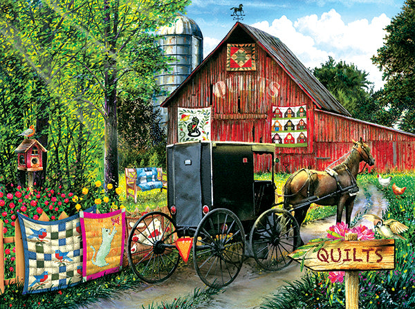 Amish Quilt Sale - 1000 Piece Jigsaw Puzzle
