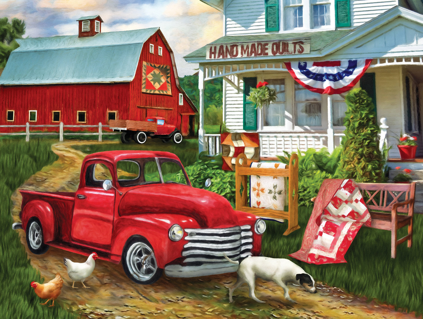 Stopping at the Farm - 500 Piece Jigsaw Puzzle
