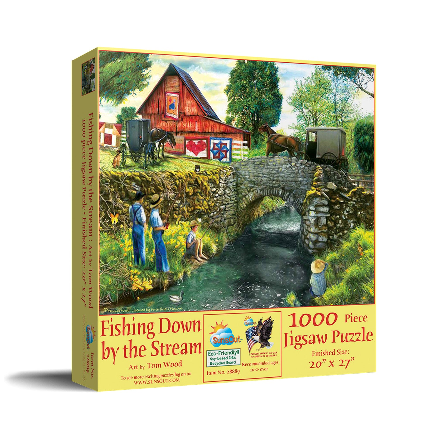 Fishing Down by the Stream - 1000 Piece Jigsaw Puzzle