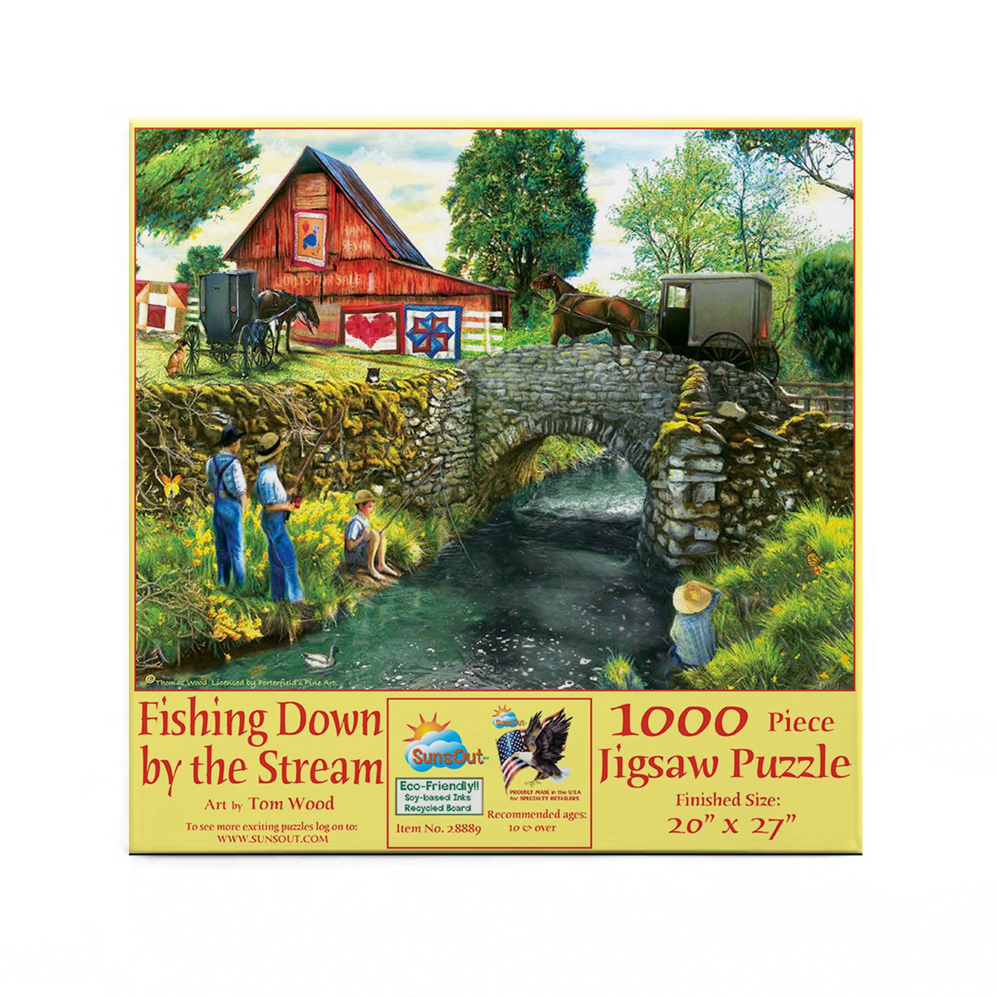 Fishing Down by the Stream - 1000 Piece Jigsaw Puzzle