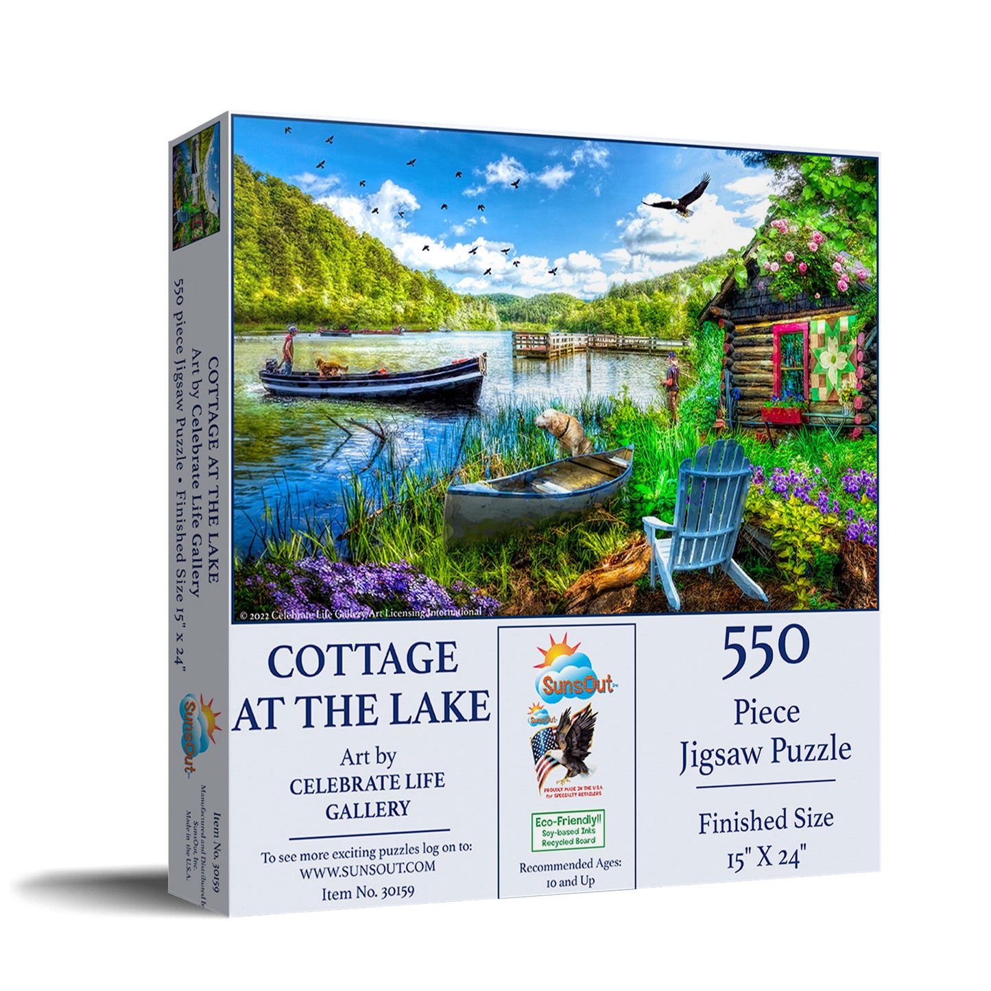 Cottage at the Lake - 550 Piece Jigsaw Puzzle