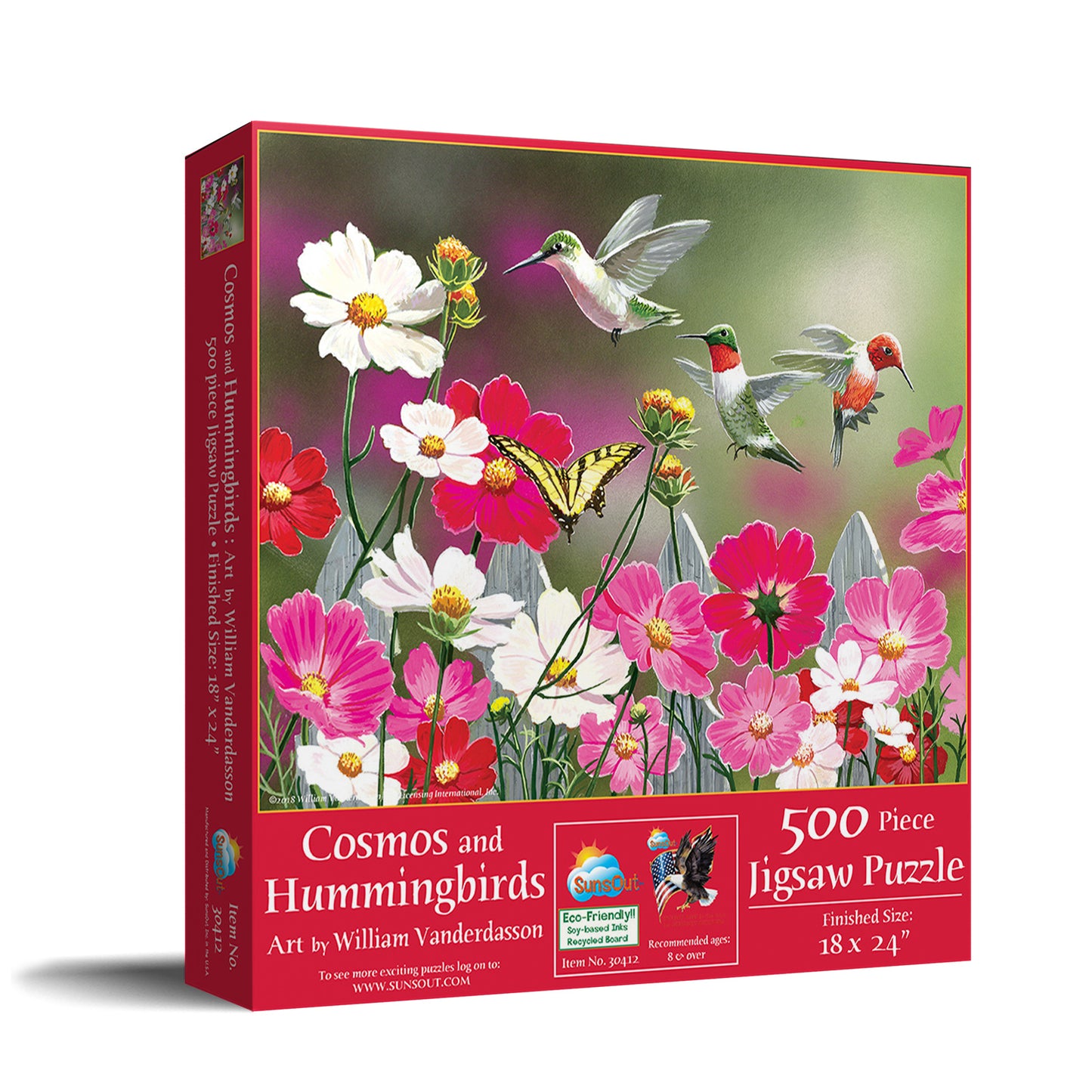 Cosmos and Hummingbirds - 500 Piece Jigsaw Puzzle