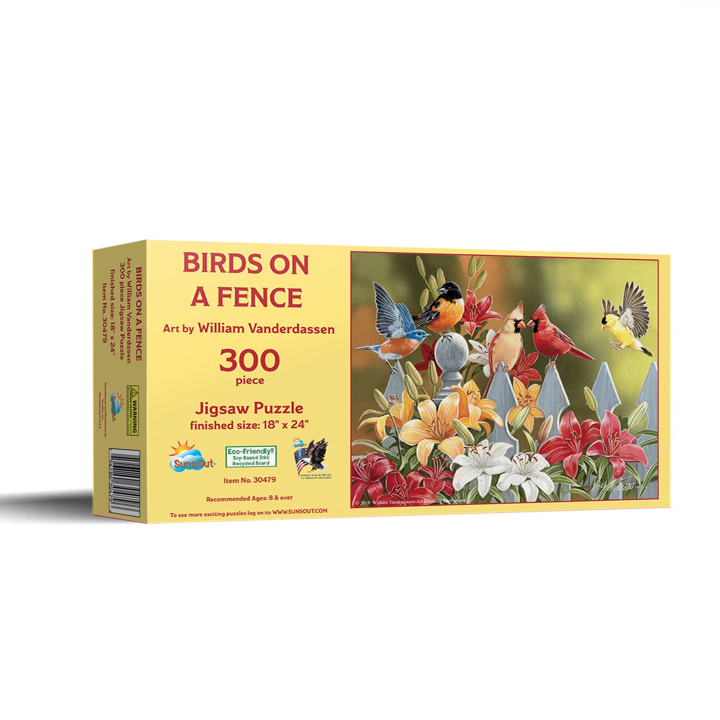 Birds on a Fence - 300 Piece Jigsaw Puzzle