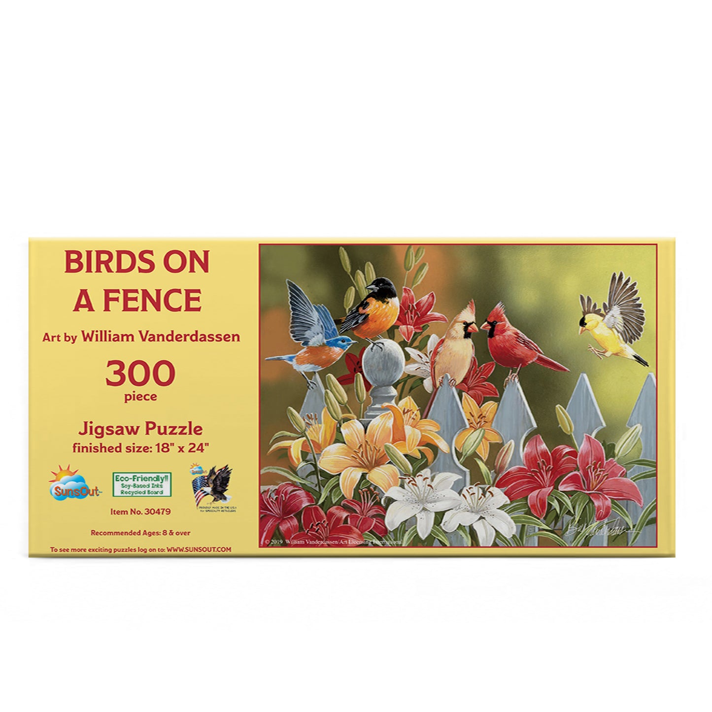 Birds on a Fence - 300 Piece Jigsaw Puzzle
