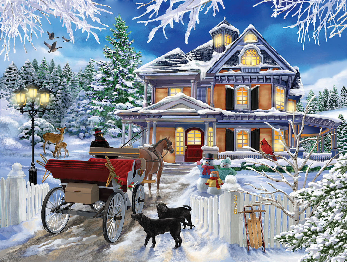 Winter Visit - 300 Piece Jigsaw Puzzle