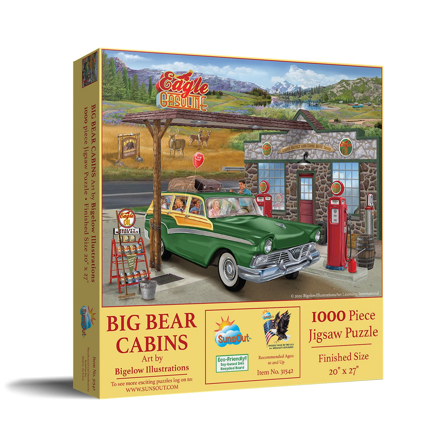 Big Bear Cabins - 1000 Piece Jigsaw Puzzle