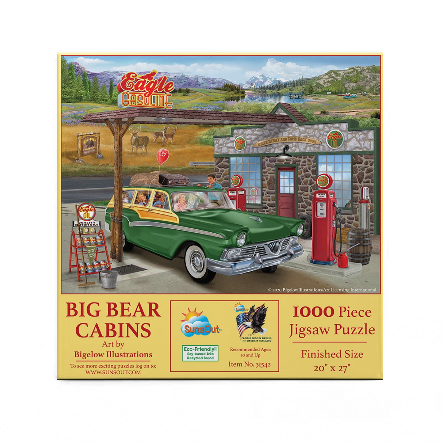 Big Bear Cabins - 1000 Piece Jigsaw Puzzle