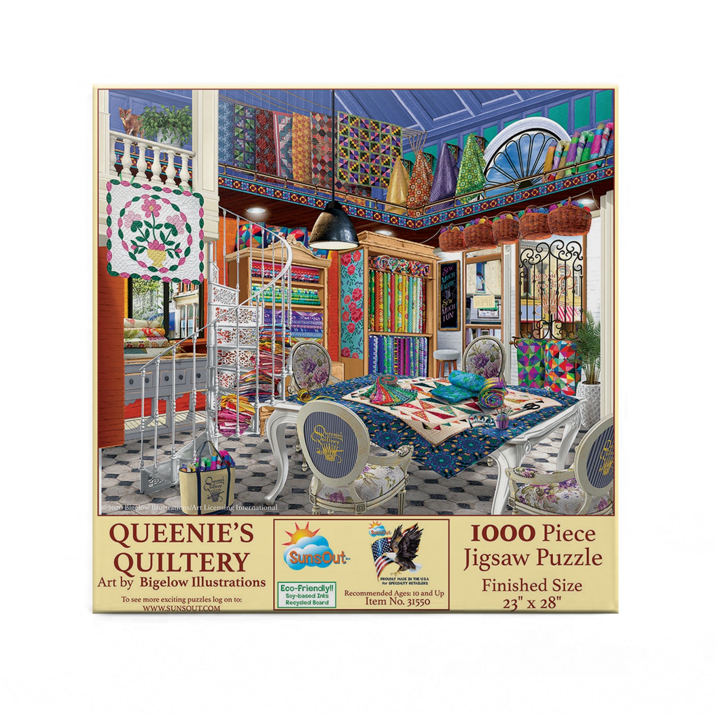 Queenie's Quiltery - 1000 Piece Jigsaw Puzzle