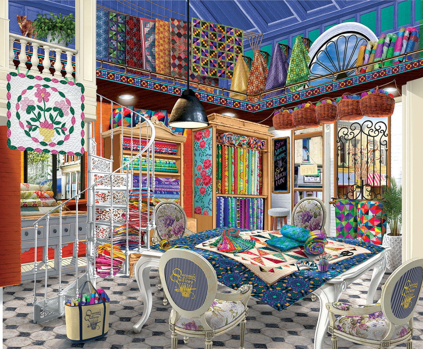 Queenie's Quiltery - 1000 Piece Jigsaw Puzzle