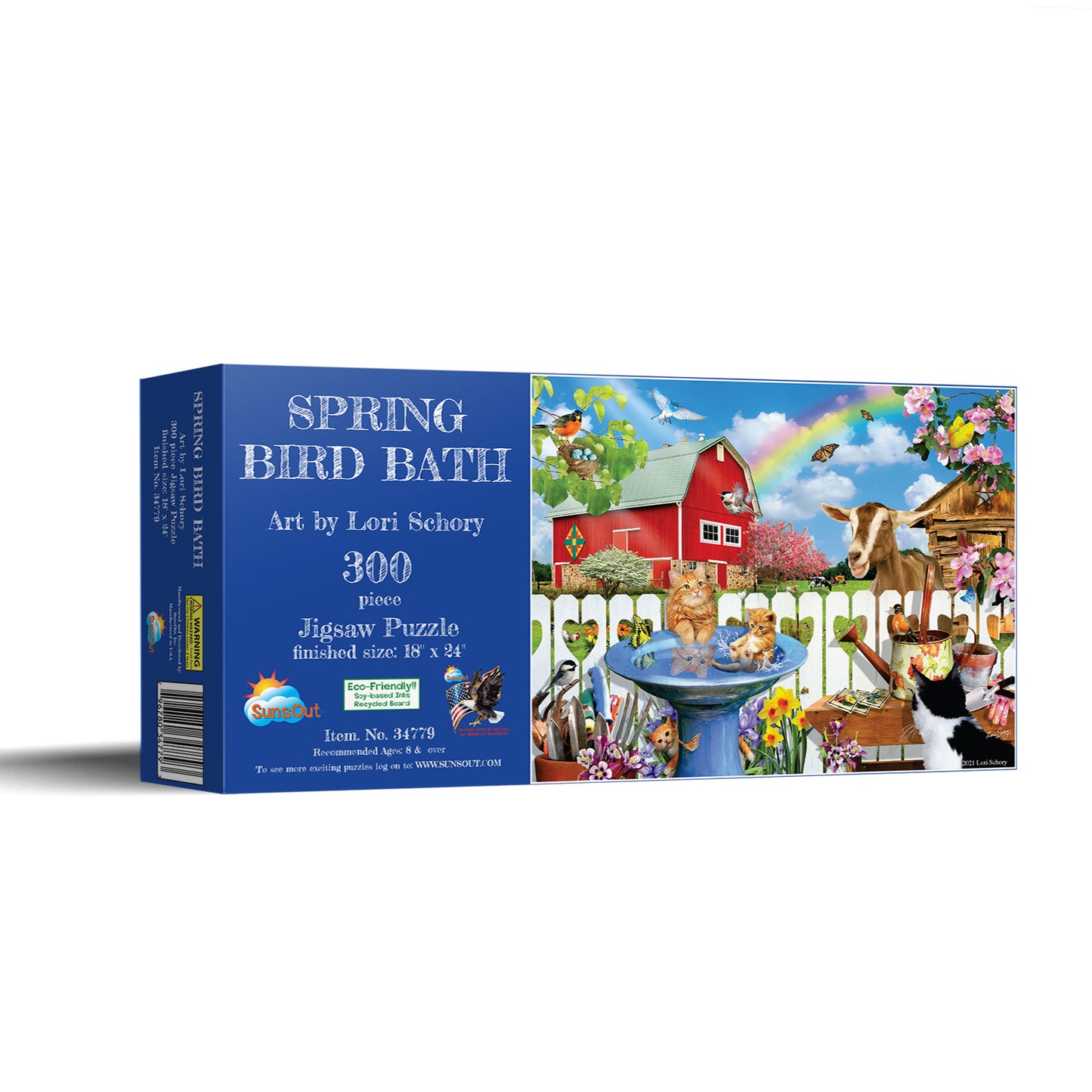 Spring Bird Bath - 300 Piece Jigsaw Puzzle