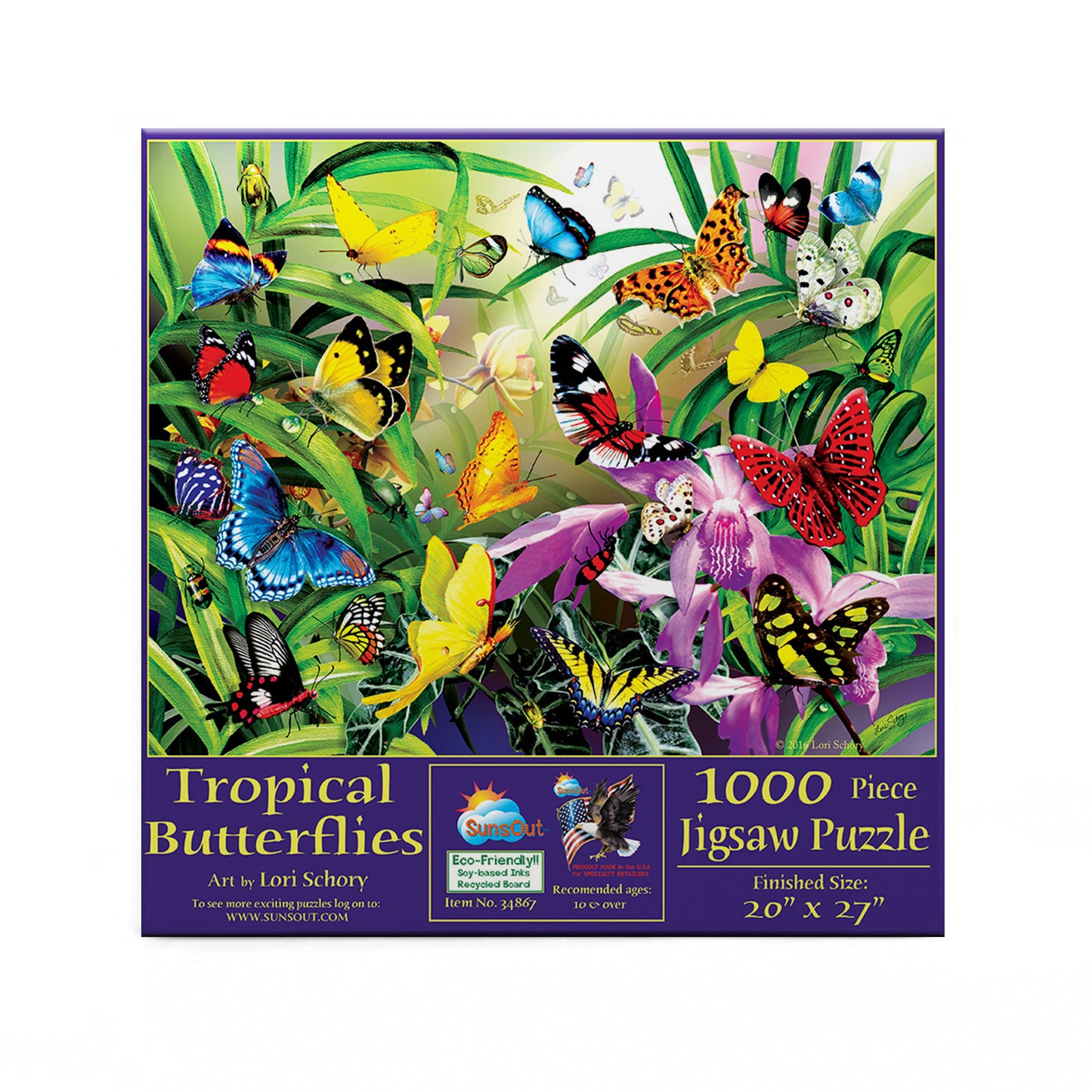 Tropical Butterflies - 1000 Piece Jigsaw Puzzle