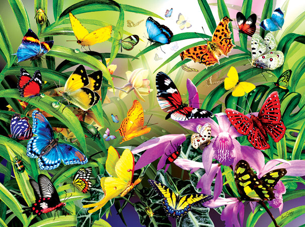 Tropical Butterflies - 1000 Piece Jigsaw Puzzle