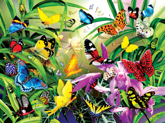 Tropical Butterflies - 1000 Piece Jigsaw Puzzle