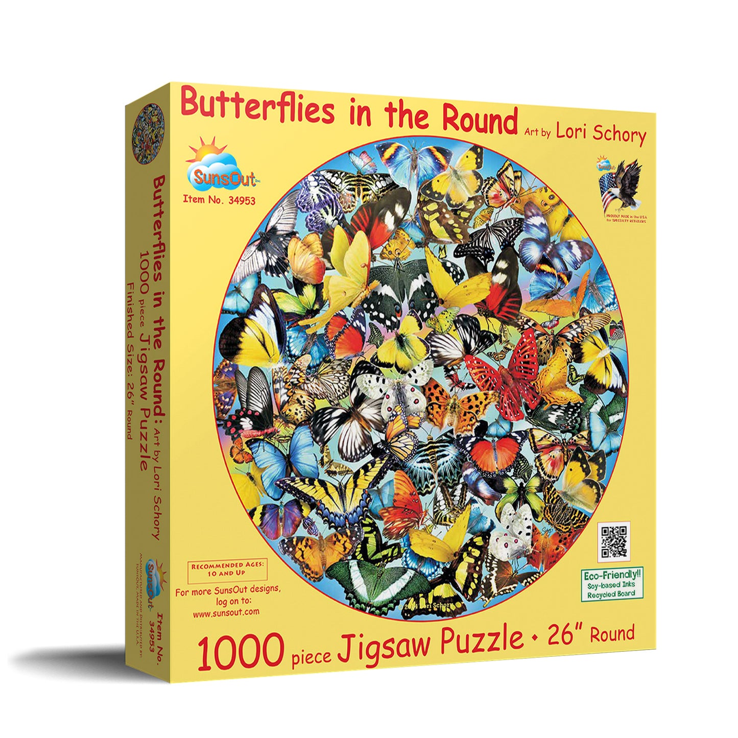 Butterflies in the Round - 1000 Piece Jigsaw Puzzle
