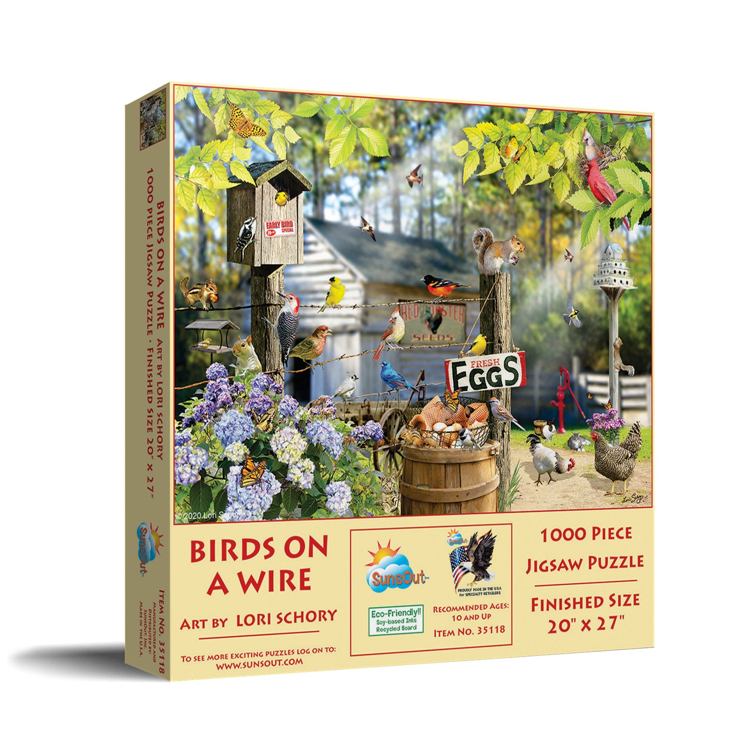 Birds on a Wire - 1000 Piece Jigsaw Puzzle