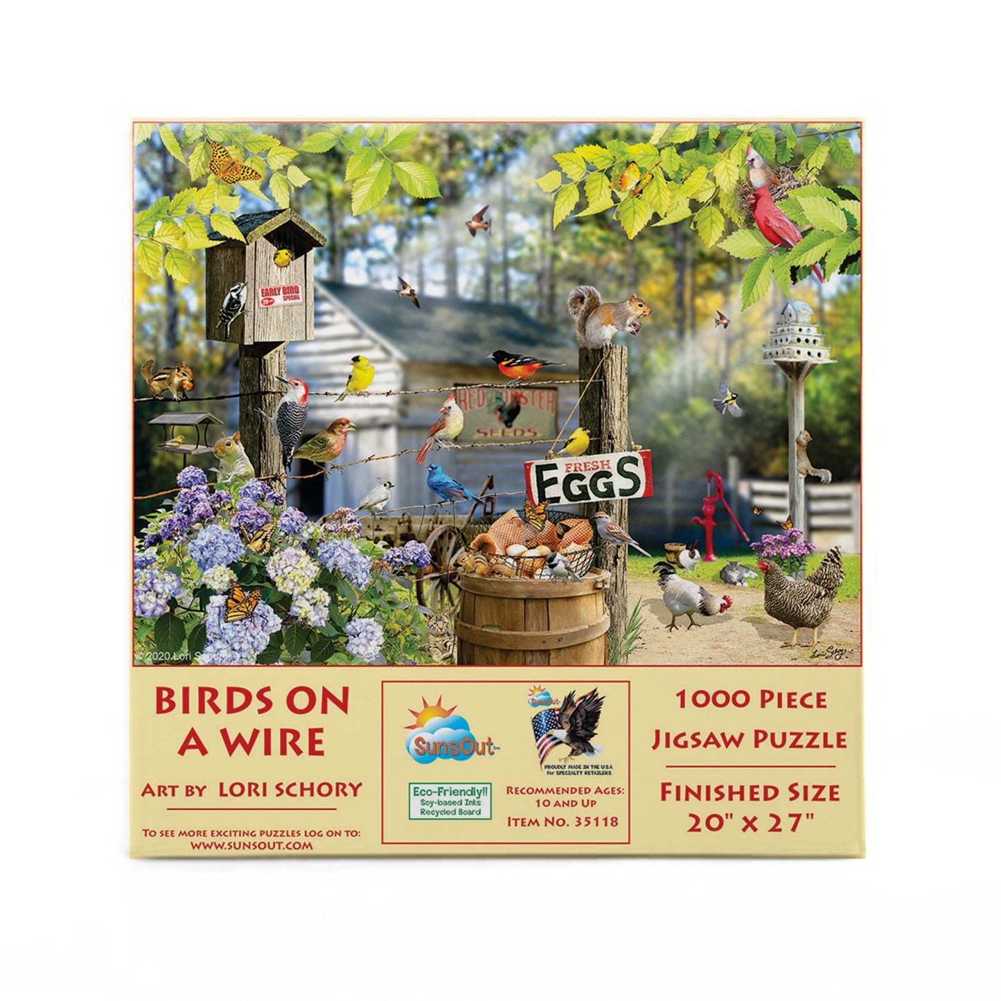 Birds on a Wire - 1000 Piece Jigsaw Puzzle