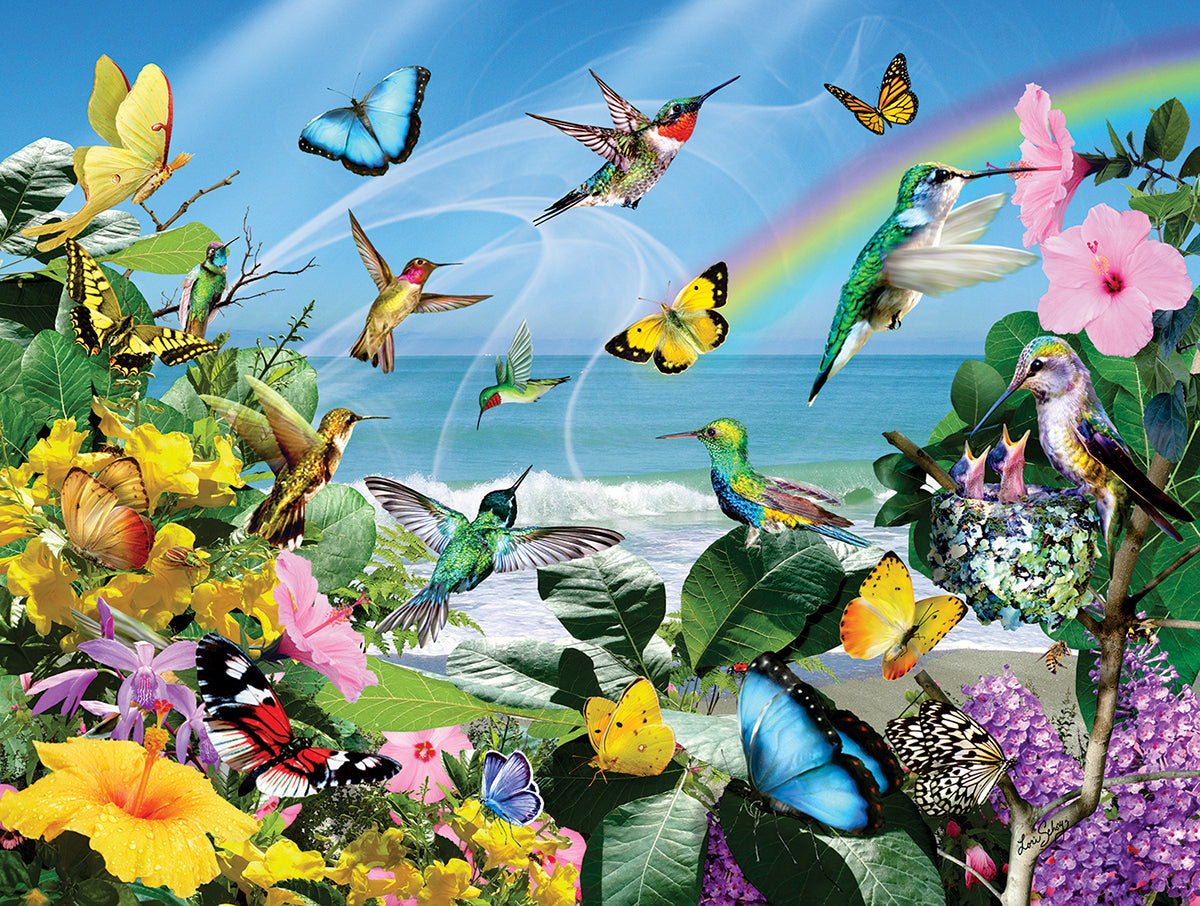 Hummingbirds at the Beach - 500 Piece Jigsaw Puzzle