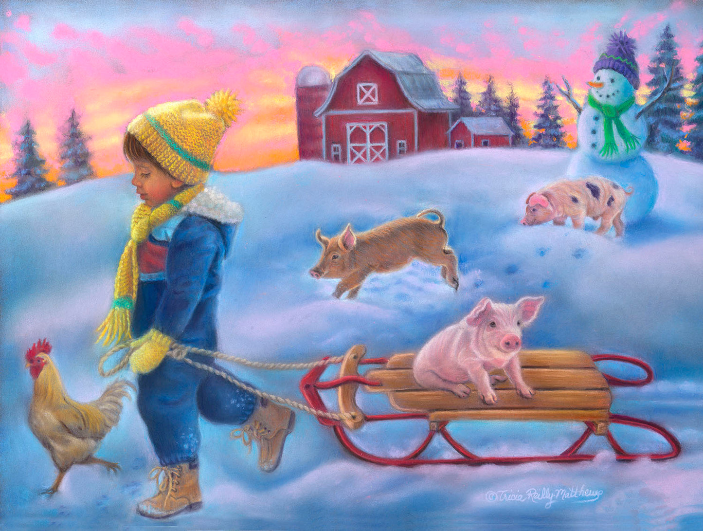 Snow Day on the Farm - 300 Piece Jigsaw Puzzle
