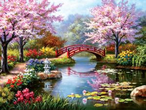 Japanese Garden in Bloom 1000 - 1000 Piece Jigsaw Puzzle