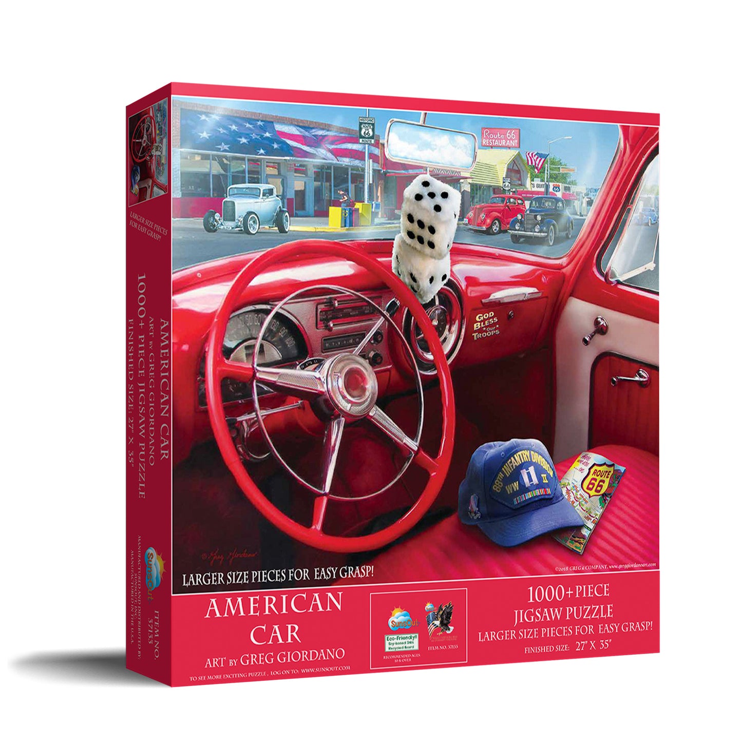 American Car - 1000 Large Piece Jigsaw Puzzle