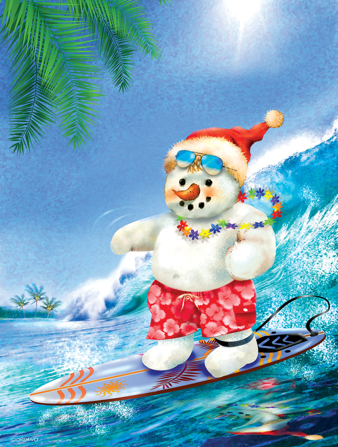 Surfin' Santa - 300 Piece Jigsaw Puzzle