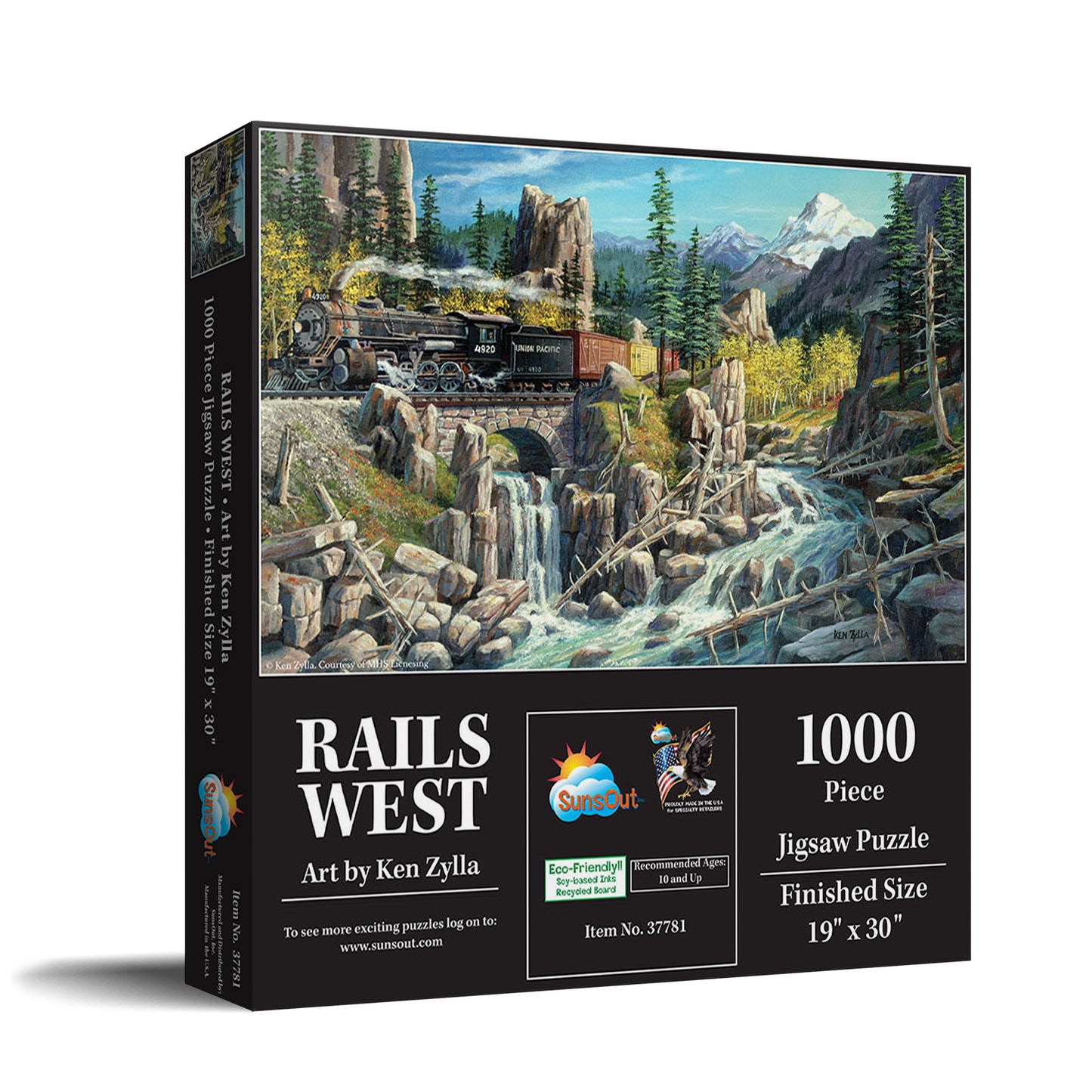 Rails West- 1000 - 1000 Piece Jigsaw Puzzle