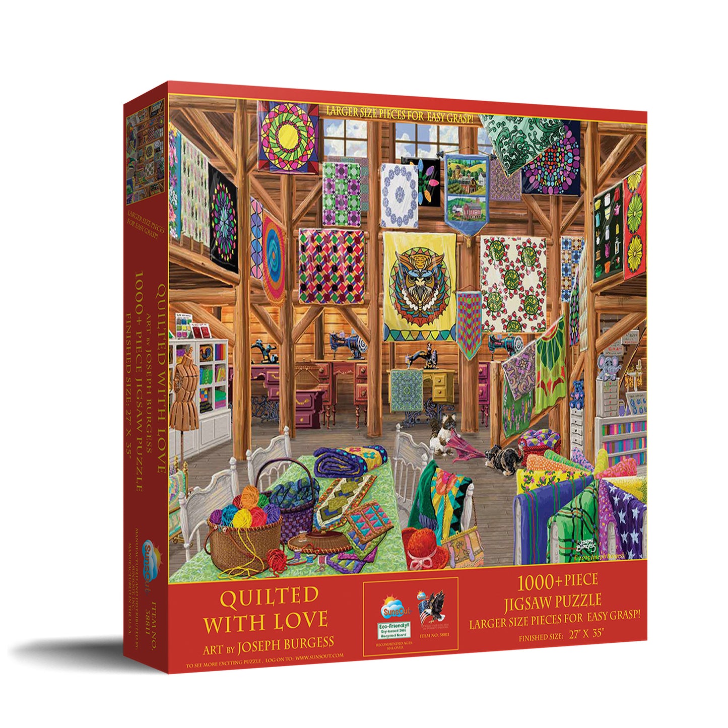 Quilted with Love - 1000 Large Piece Jigsaw Puzzle