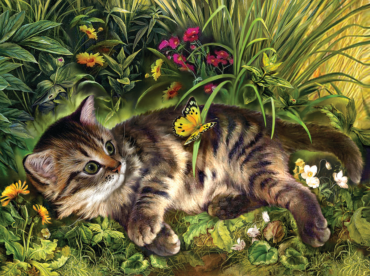 Garden Kitten Play - 1000 Piece Jigsaw Puzzle