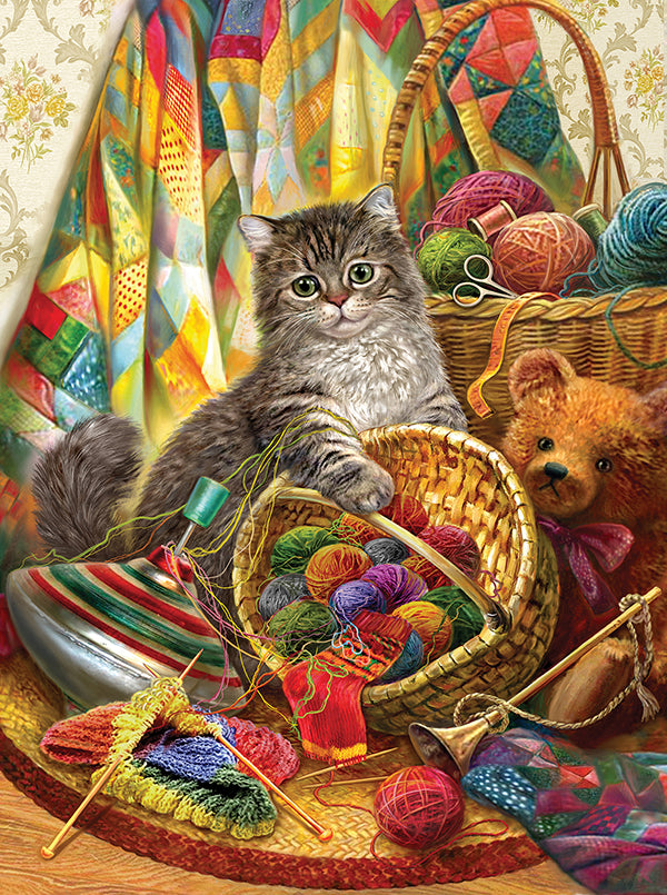 Kitten and Wool - 1000 Piece Jigsaw Puzzle