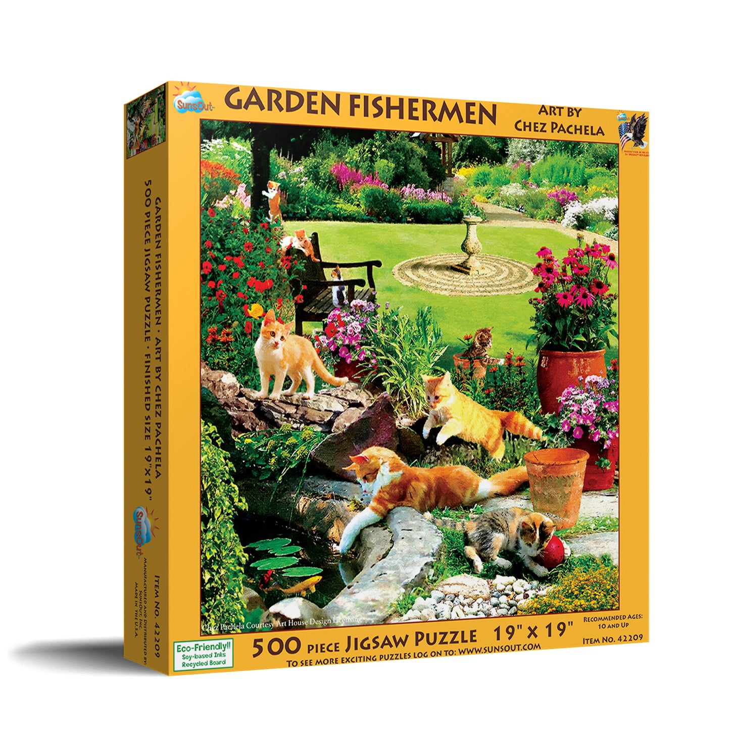 Garden Fishermen - 500 Piece Jigsaw Puzzle