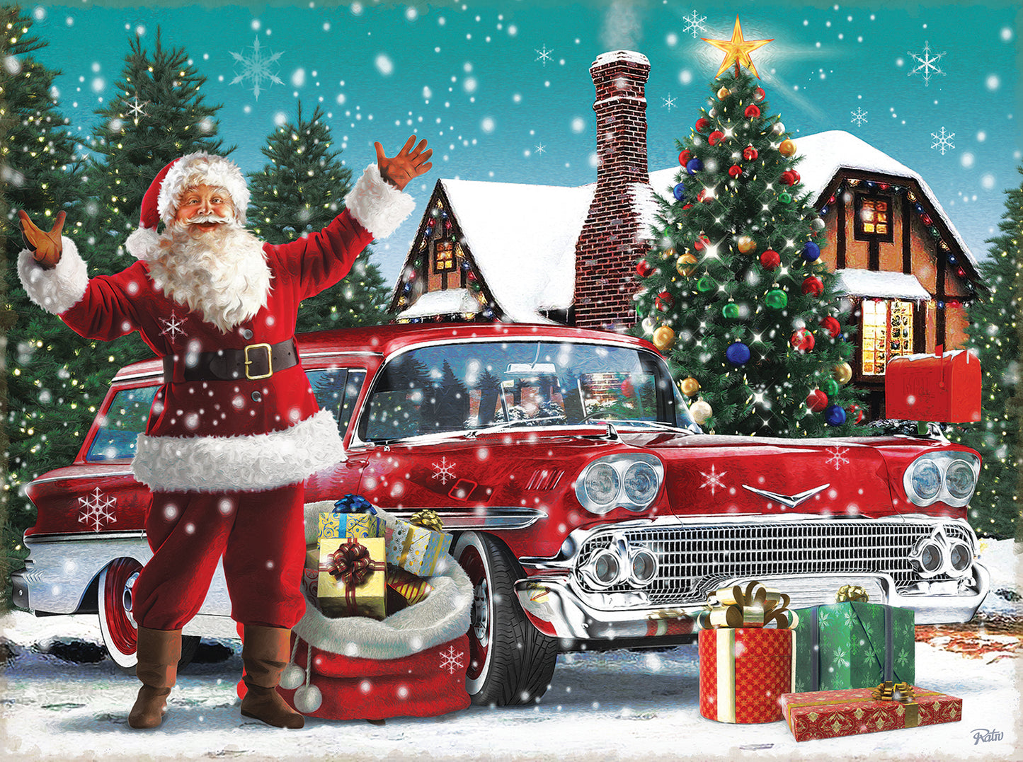 Santa's New Ride - 1000 Piece Jigsaw Puzzle