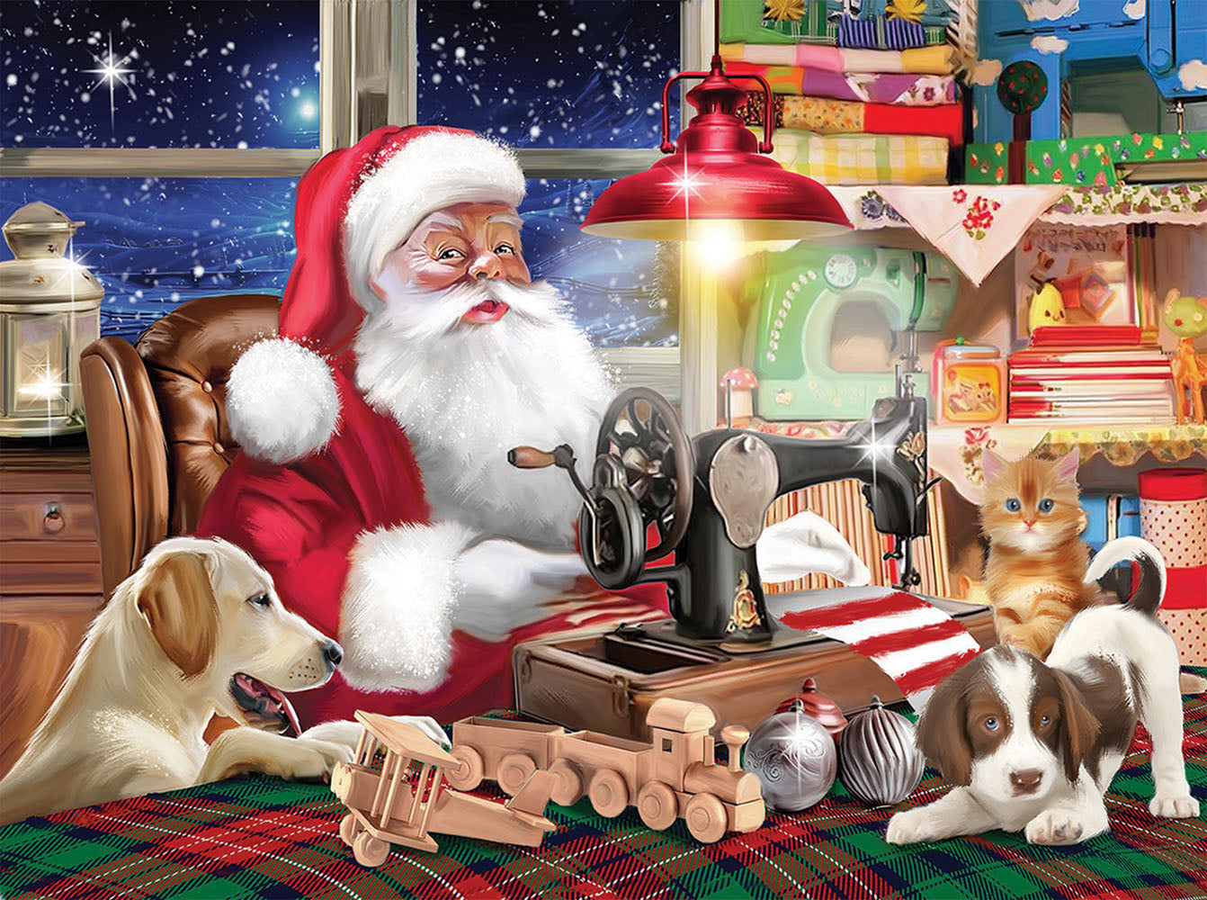 Santa at Work - 1000 Piece Jigsaw Puzzle