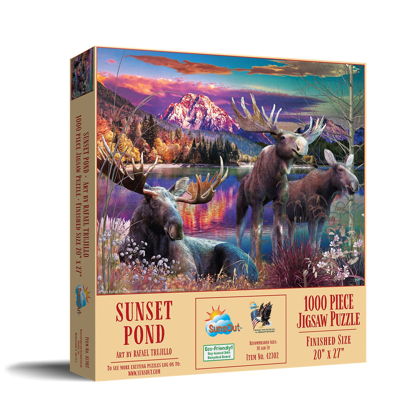Sunset Pond - 1000 Piece Jigsaw Puzzle