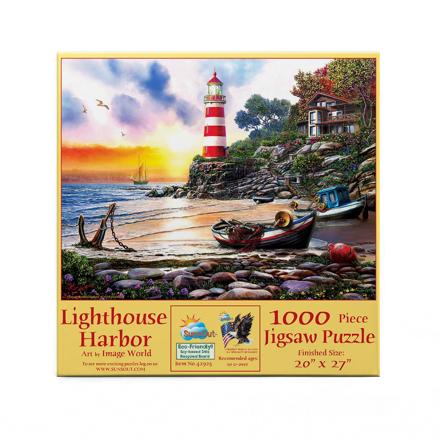 Lighthouse Harbor - 1000 Piece Jigsaw Puzzle