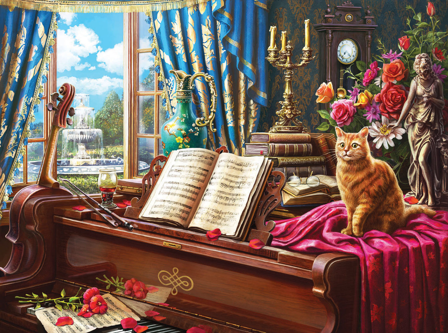 Grand Piano Cat - 1000 Piece Jigsaw Puzzle