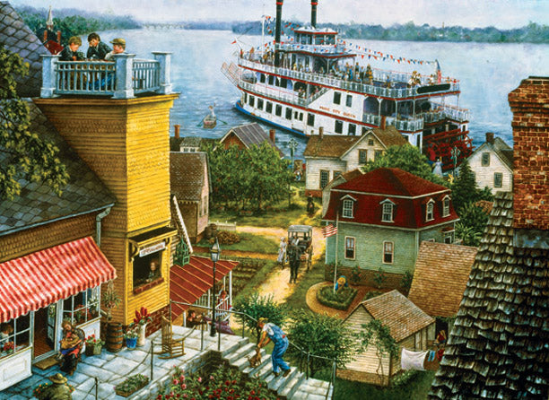 Paddle Boat Landing(16) - 500 Large Piece Jigsaw Puzzle