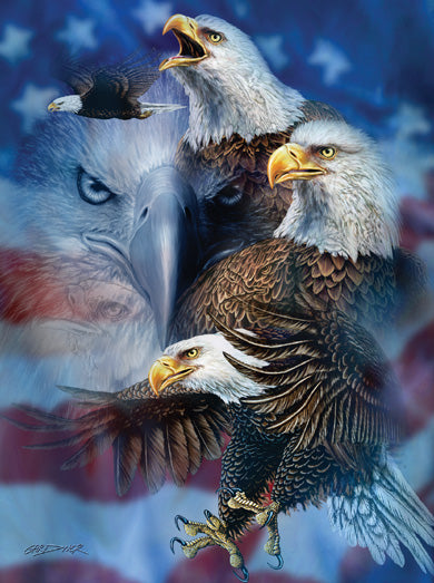Patriotic Eagles (16) - 1000 Piece Jigsaw Puzzle