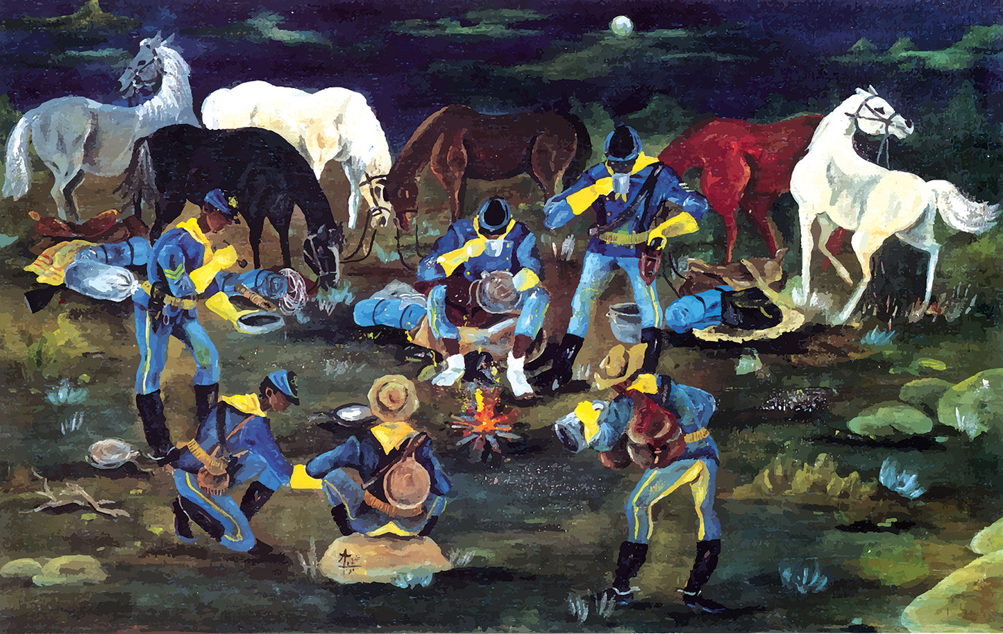 At Ease (Buffalo Soldiers) - 550 Piece Jigsaw Puzzle