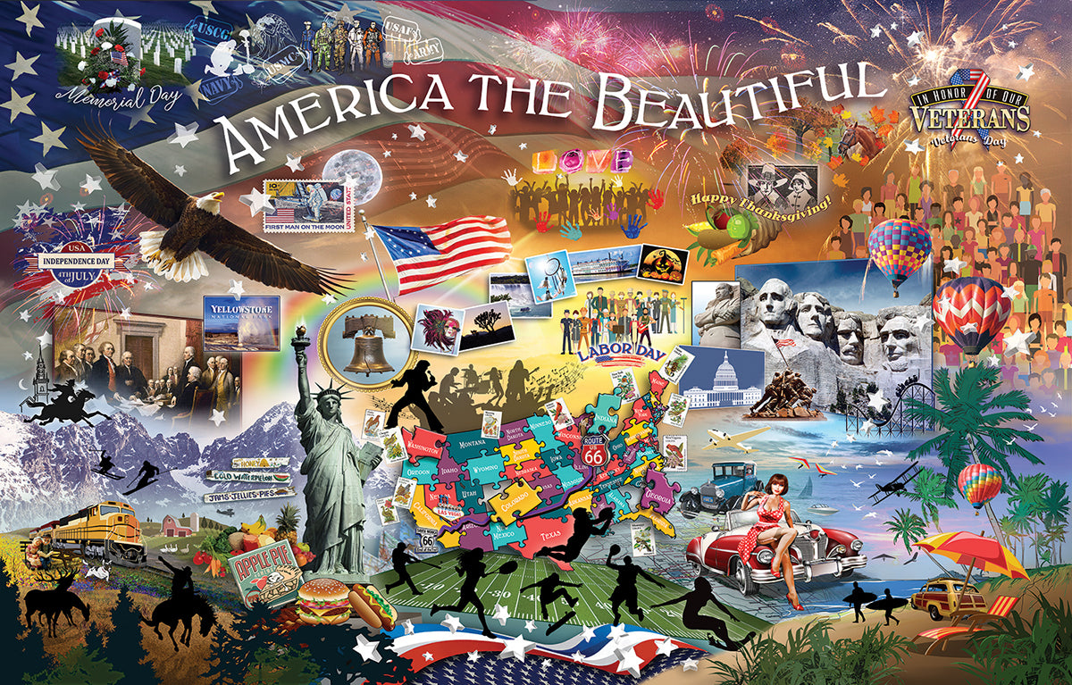 An American Collage - 1000 Piece Jigsaw Puzzle