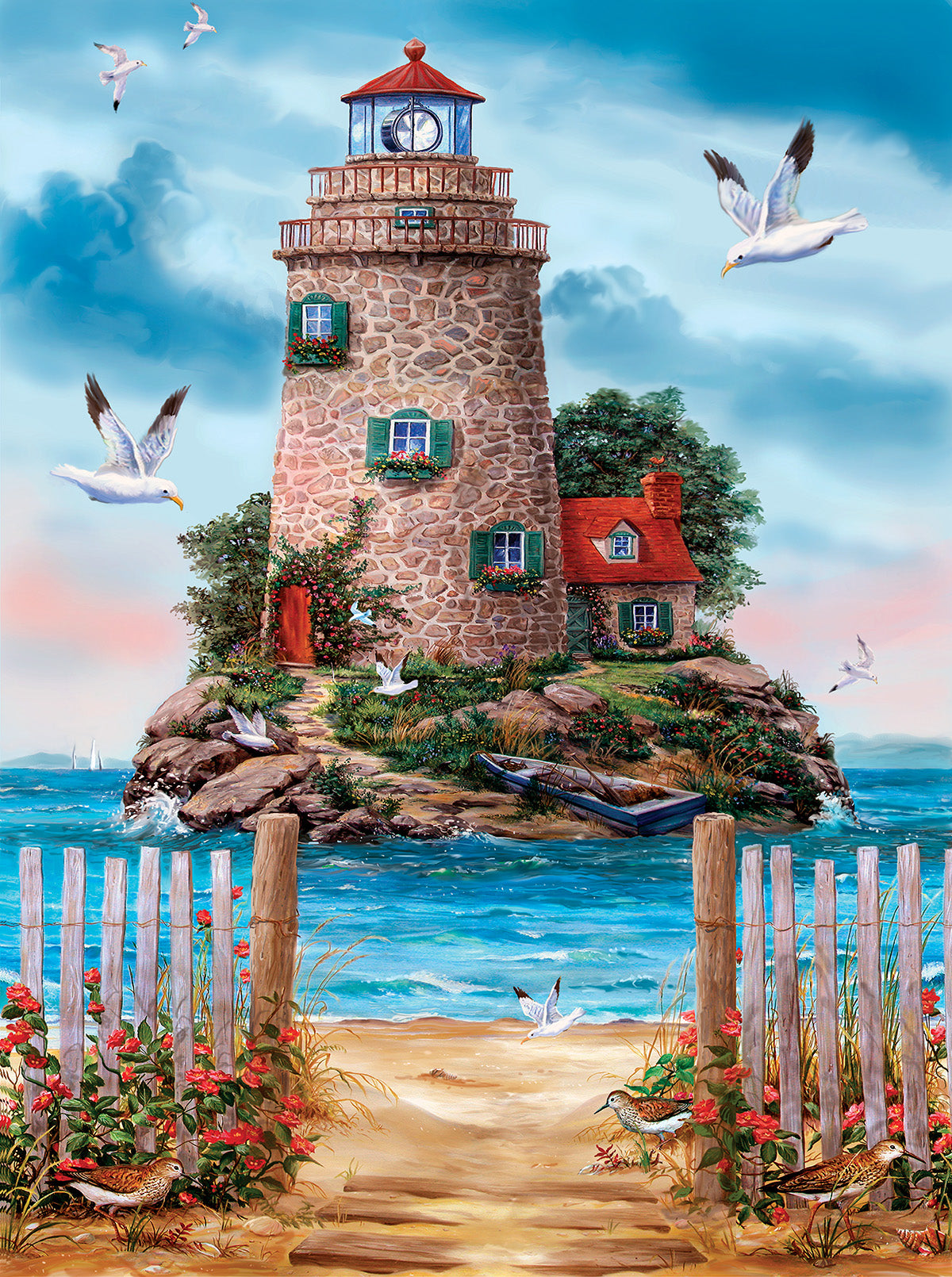 Island Lighthouse - 1000 Piece Jigsaw Puzzle