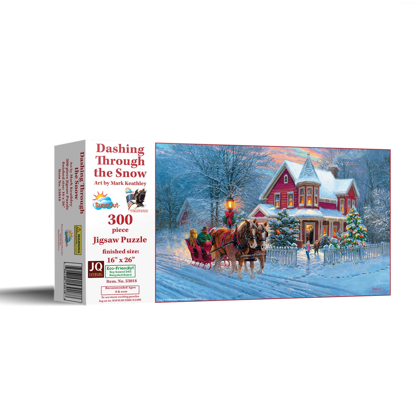 Dashing through the snow 300 pc - 300 Piece Jigsaw Puzzle